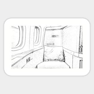 firstclassqueen airplane seat Sticker